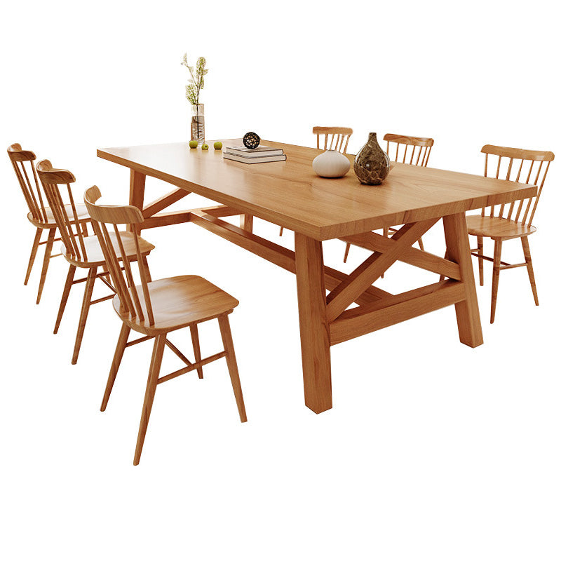 Rechthoek Pine vaste houten tafel moderne eettafel met bok met een restaurant voor restaurant