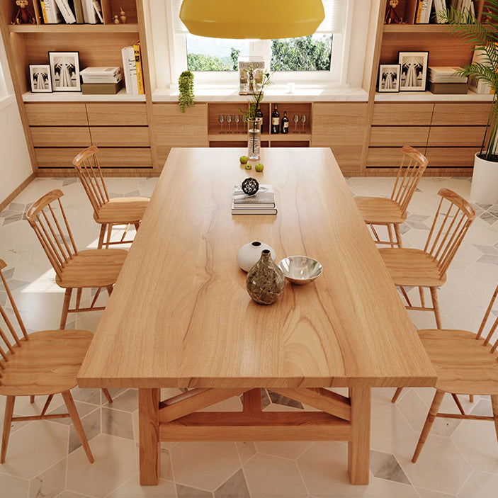Rechthoek Pine vaste houten tafel moderne eettafel met bok met een restaurant voor restaurant