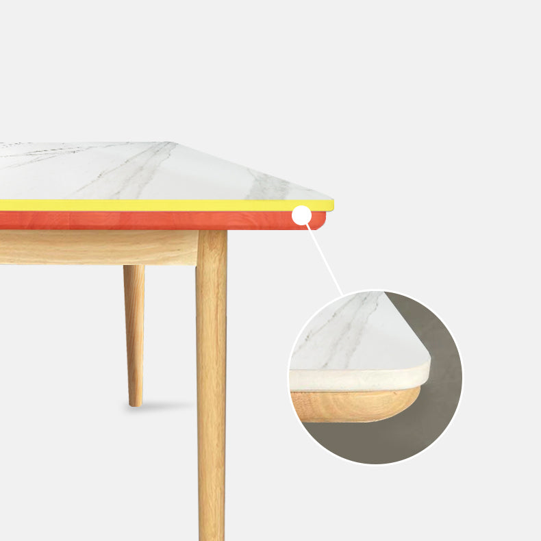 Einfachheit Home Sintered Stone Esstisch Rechteck Form Esstisch mit 4 Beinen Basis
