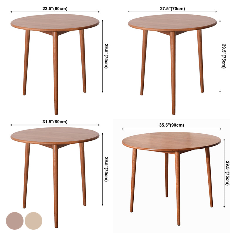 Table à manger à double piédestal en bois massif simplicité