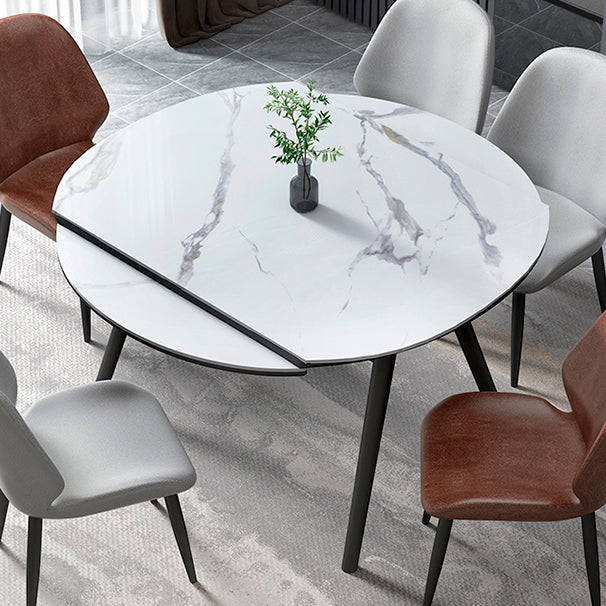 Moderne stijl gesinterde stenen eettafel ronde tafel met 4 poten voor thuis