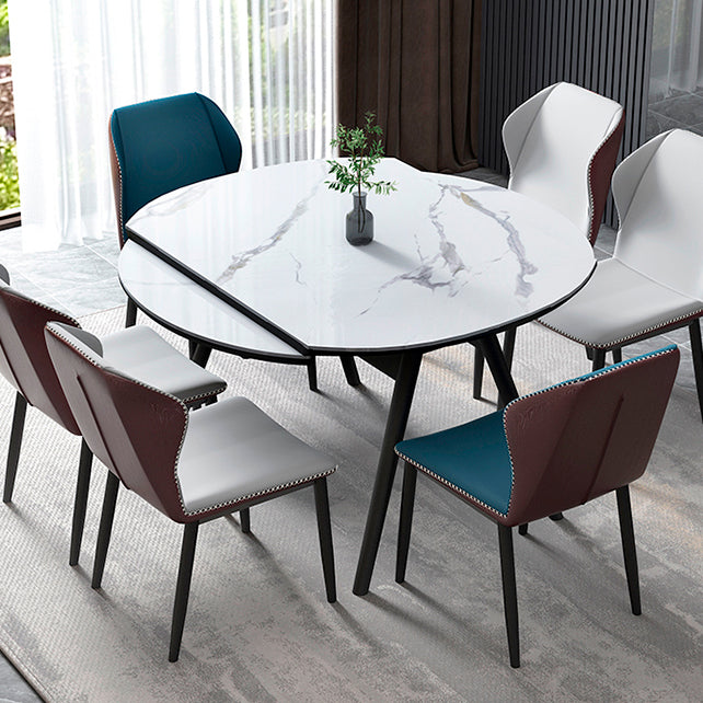 Moderne stijl gesinterde stenen eettafel ronde tafel met 4 poten voor thuis