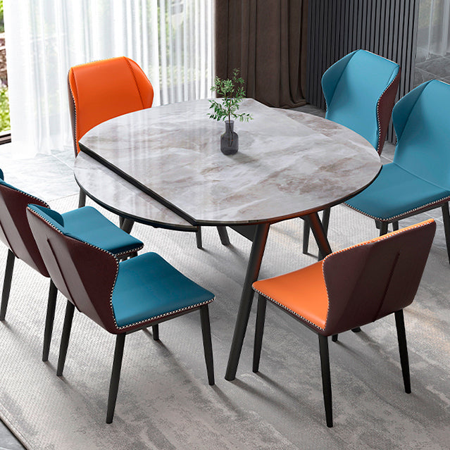 Moderne stijl gesinterde stenen eettafel ronde tafel met 4 poten voor thuis