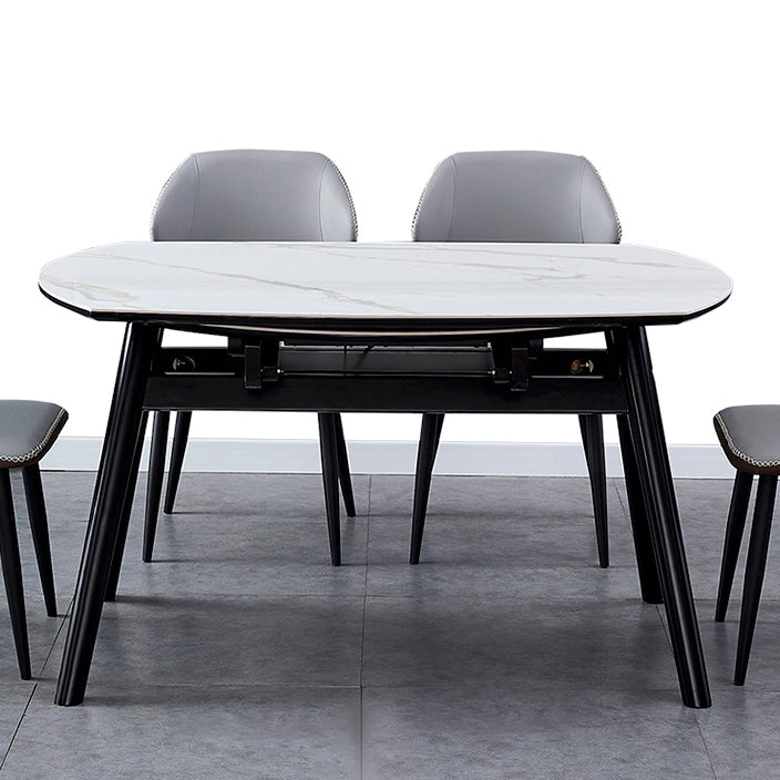 Moderne stijl gesinterde stenen eettafel ronde tafel met 4 poten voor thuis