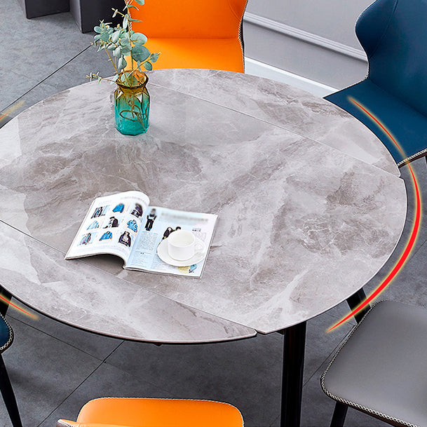 Moderne stijl gesinterde stenen eettafel ronde tafel met 4 poten voor thuis