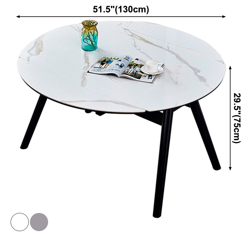 Moderne stijl gesinterde stenen eettafel ronde tafel met 4 poten voor thuis