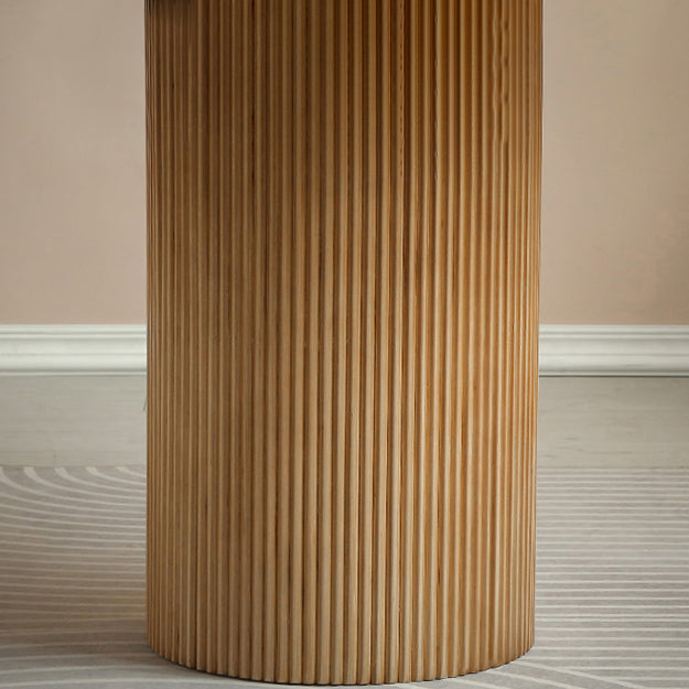 Pine Solid Wood Pedestal Dinette Table Simplicity Dining Table Round for Home