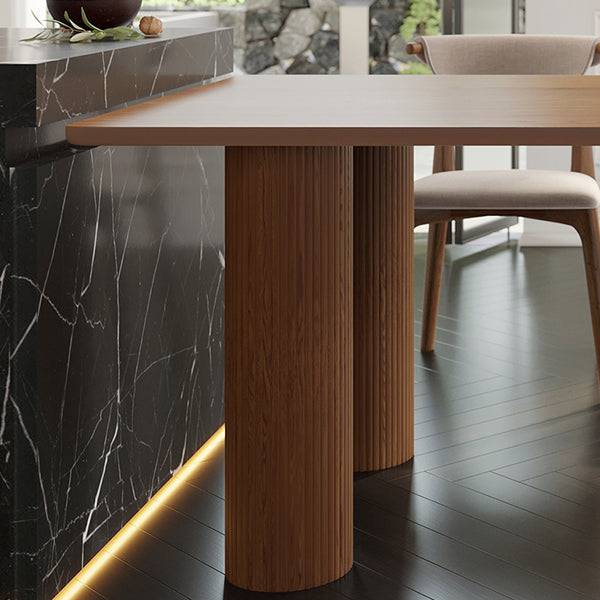 Mesa de comedor de estilo moderno colección de comedor de madera maciza de pino para interiores
