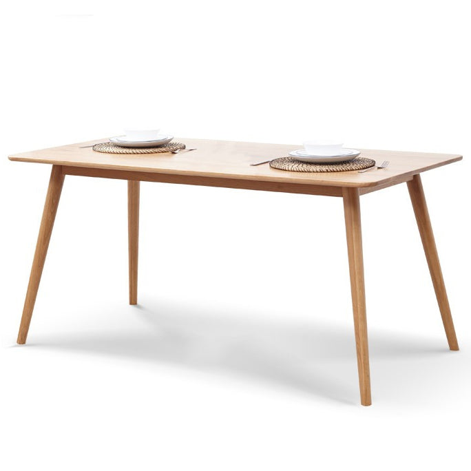 Rectangle simple 4 jambes meubles de maison table à manger en bois massif pour salle à manger