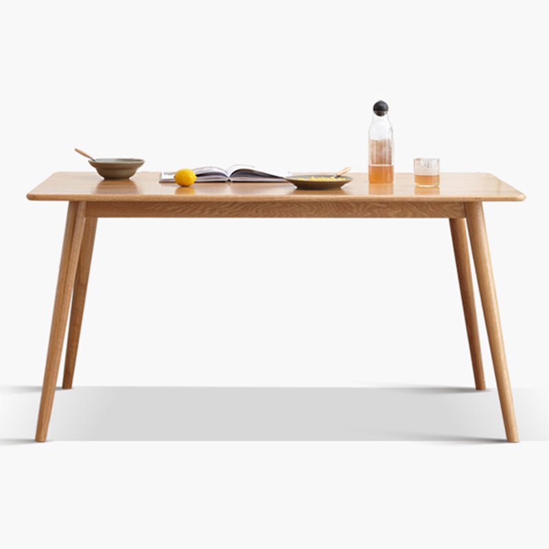 Rectangle simple 4 jambes meubles de maison table à manger en bois massif pour salle à manger