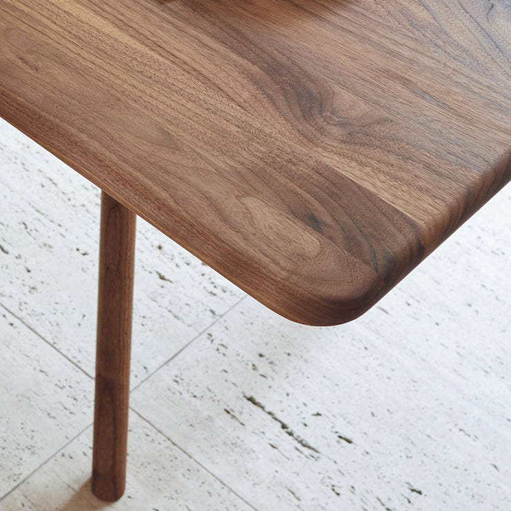 Rectangle Shape Wood Color Dining Table Solid Wood Table Modern with 4 Legs