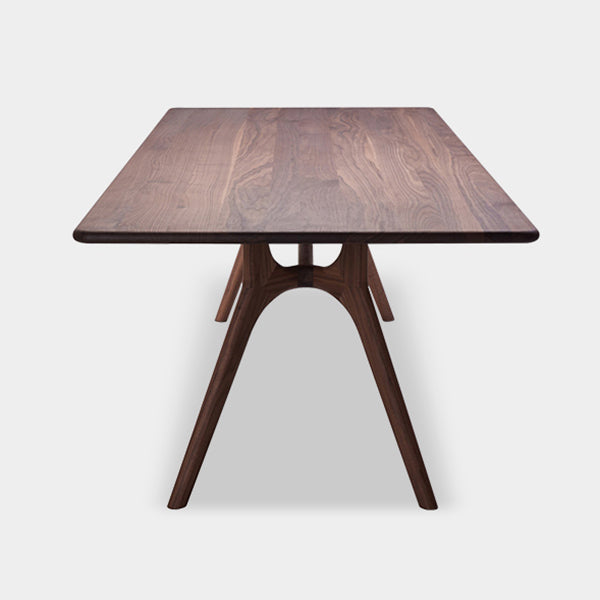 Rectangle Shape Wood Color Dining Table Solid Wood Table Modern with 4 Legs