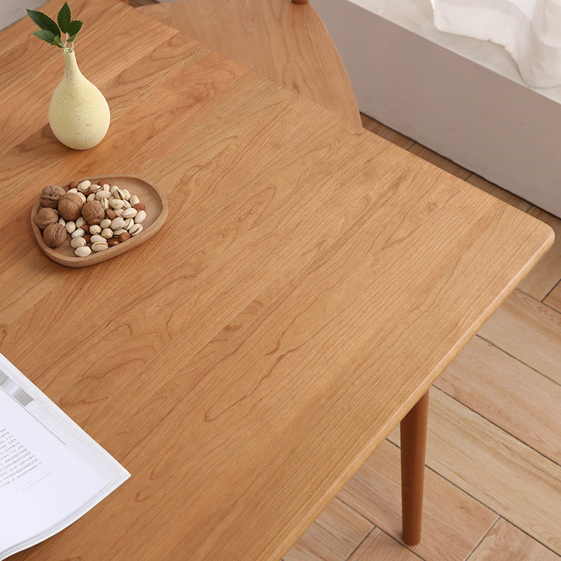 Rectangle Dining Table Contemporary Dinner Room Solid Wood Table with 4-foot