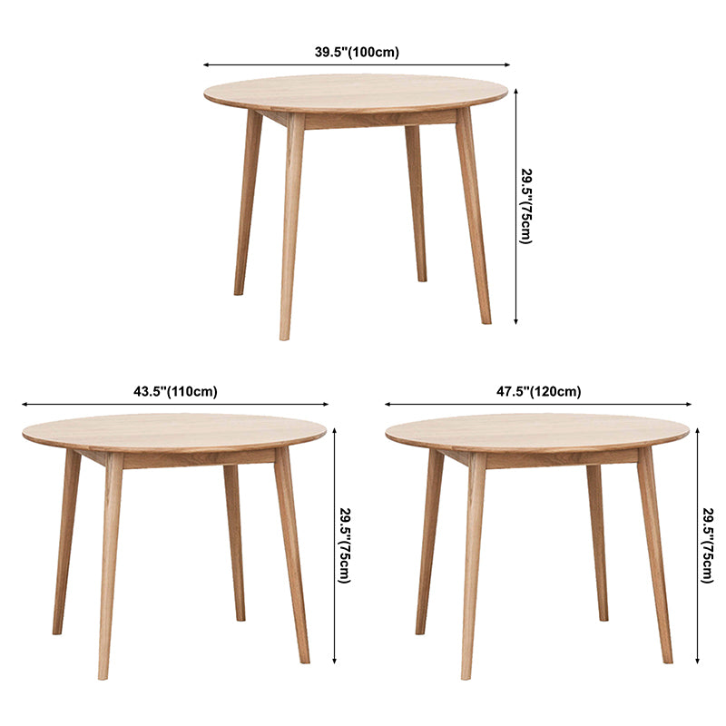 Tripod Base Dining Site Table Table de cuve contemporaine avec bois massif