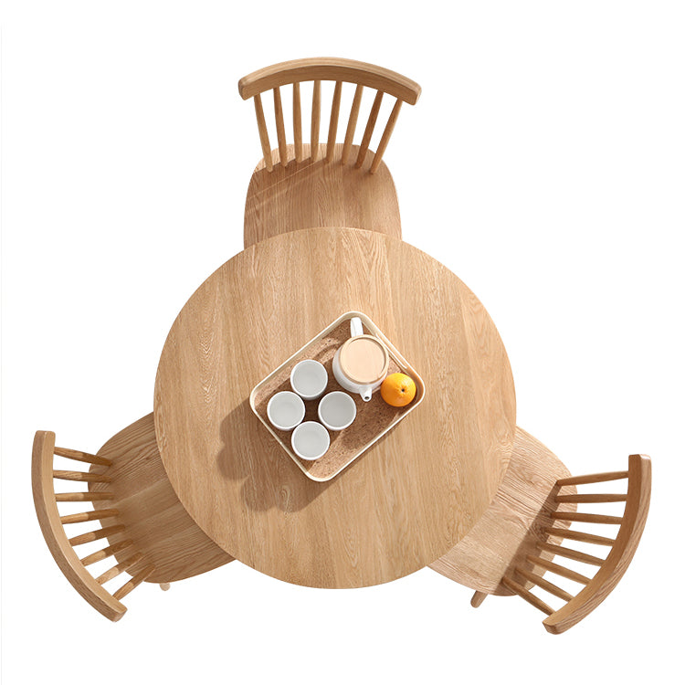 Tripod Base Dining Site Table Table de cuve contemporaine avec bois massif