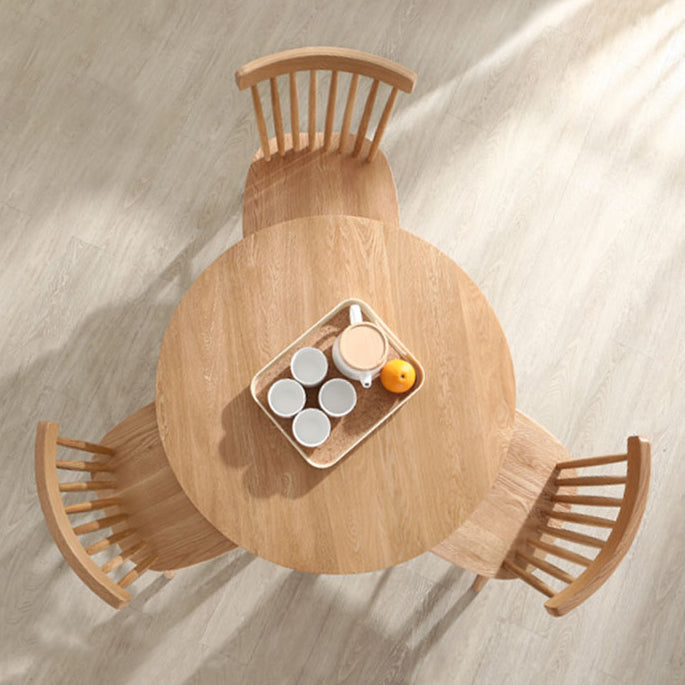 Tripod Base Dining Site Table Table de cuve contemporaine avec bois massif