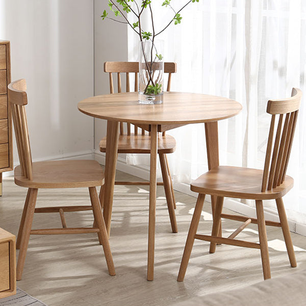 Tripod Base Dining Site Table Table de cuve contemporaine avec bois massif