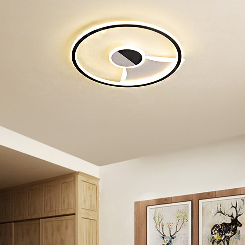 Modern Wit/Warm Flush Mount Lighting Acryl 16 "/19.5" /23.5 "Flush Mount Lights in Black