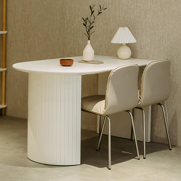 Modern Style Sintered Stone Dining Room Dinner Kitchen Table White Rectangle Table