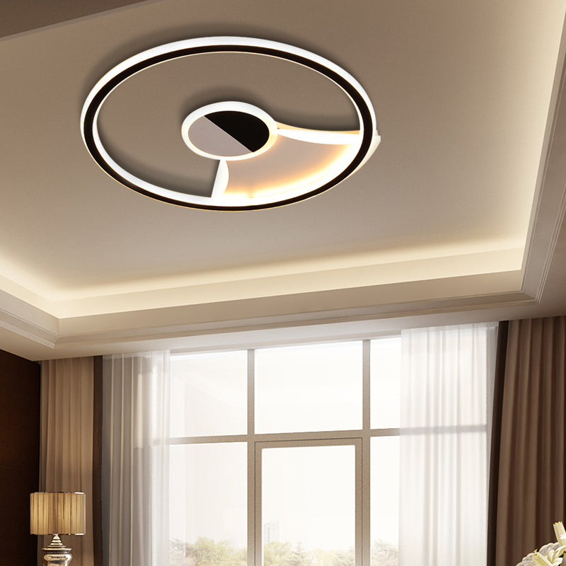 Modern Wit/Warm Flush Mount Lighting Acryl 16 "/19.5" /23.5 "Flush Mount Lights in Black