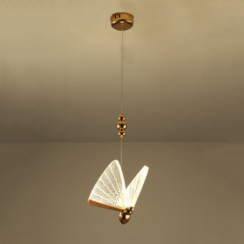 Acrylbutterfly -Anhänger leichte, moderne luxuriöse Deckenlichter für Schlafzimmer