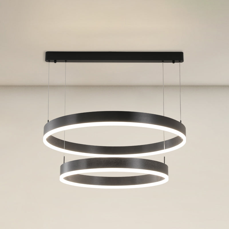 Lumo a 2 livelli Light Minimalist Minimalist Circular Metal Cipcant Light per camera da letto