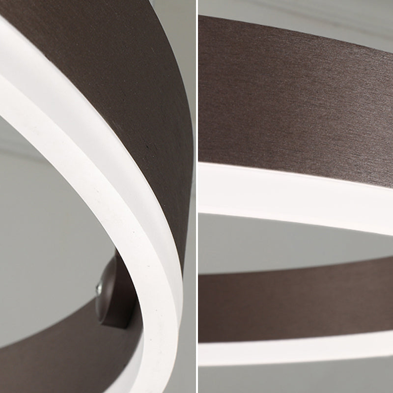 2-laag kroonluchter licht minimalistische stijl cirkelvormige metalen hanglamp voor slaapkamer