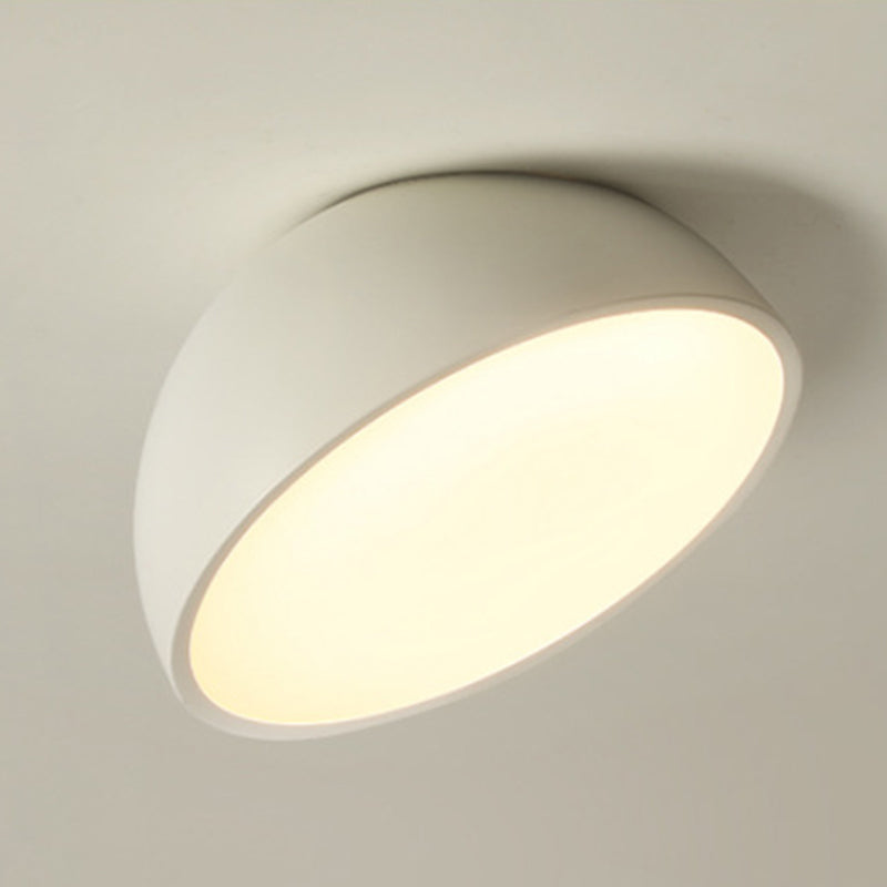 Modern Minimalist LED Ceiling Light Aluminium Hemisphere Flush Mount with Acrylic Shade