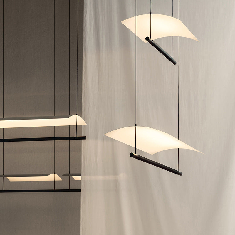 Simple Modern Style LED Hanging Island Pendant Light for Dining Room Office