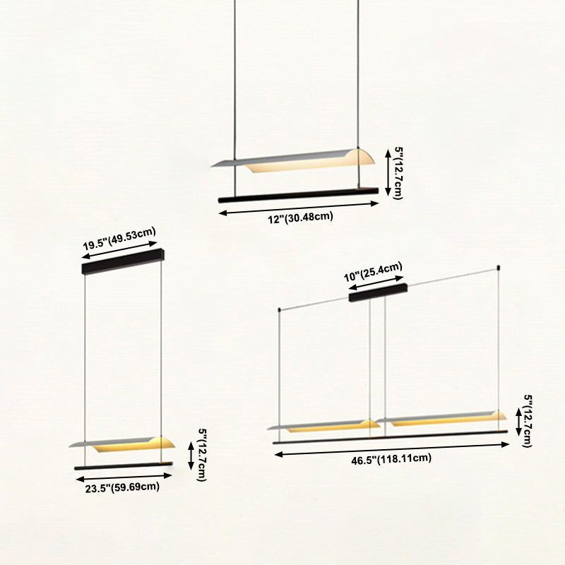 Simple Modern Style LED Hanging Island Pendant Light for Dining Room Office