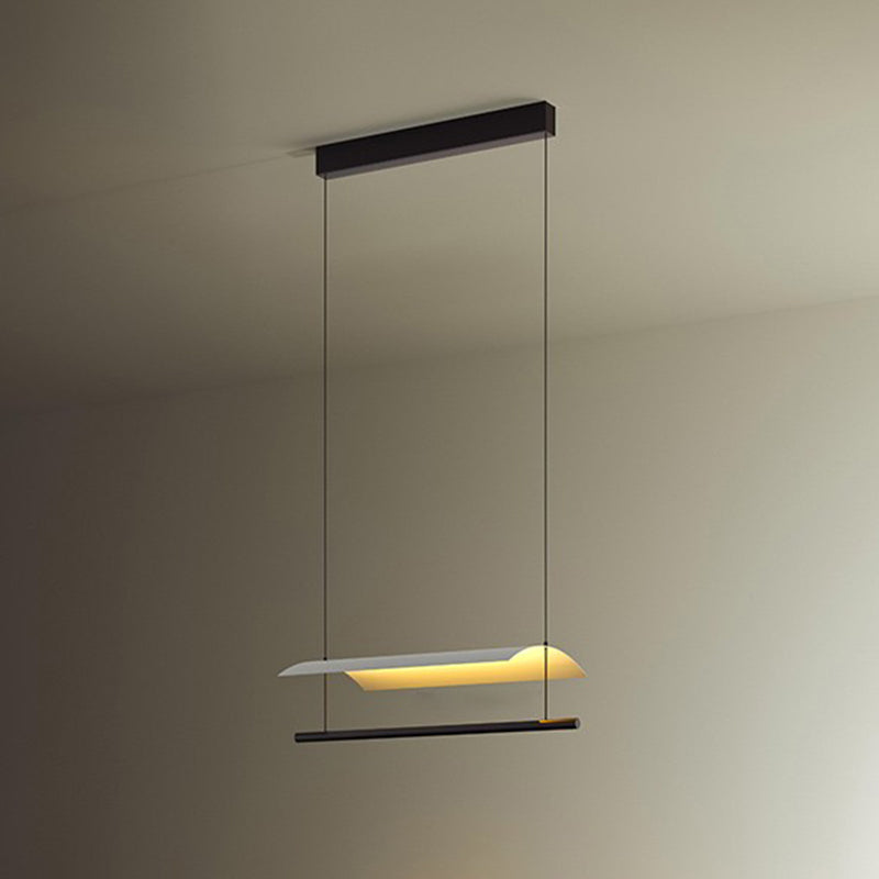 Simple Modern Style LED Hanging Island Pendant Light for Dining Room Office