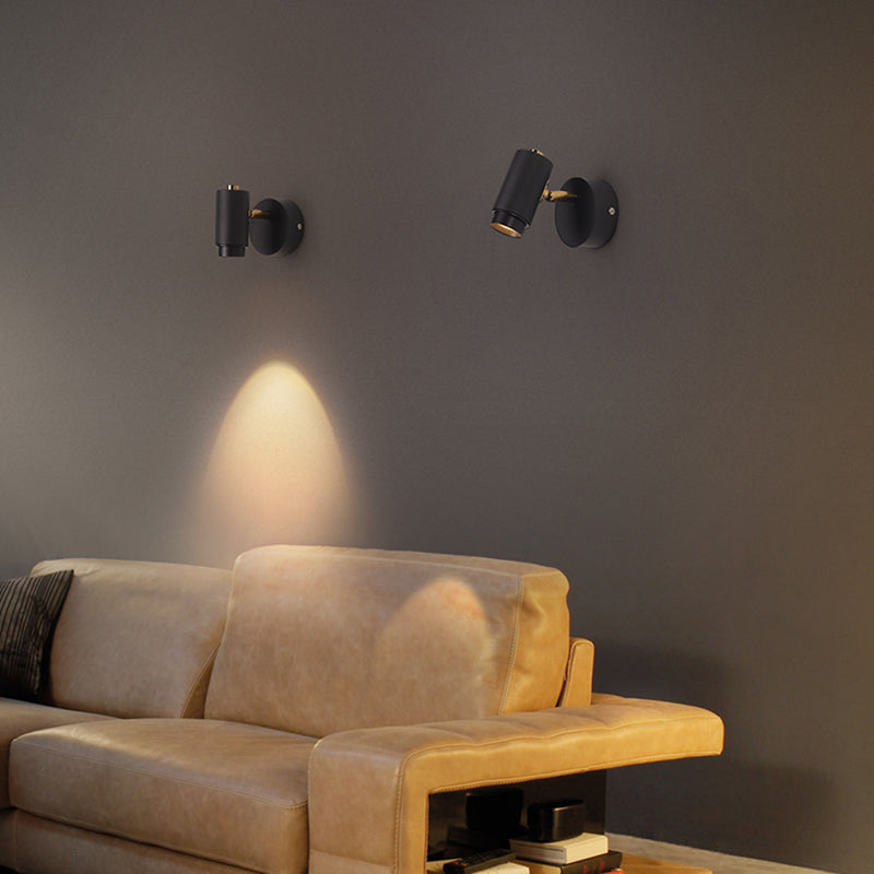 Lampada da parete a parete in alluminio moderno nero per la parete regolabile per camera da letto