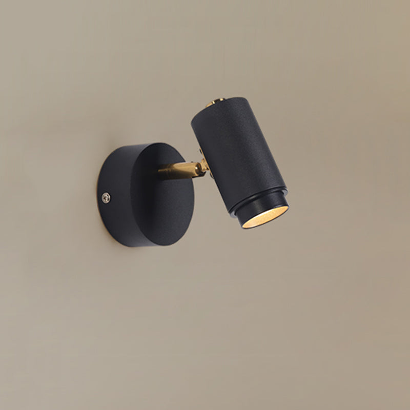 Lampada da parete a parete in alluminio moderno nero per la parete regolabile per camera da letto