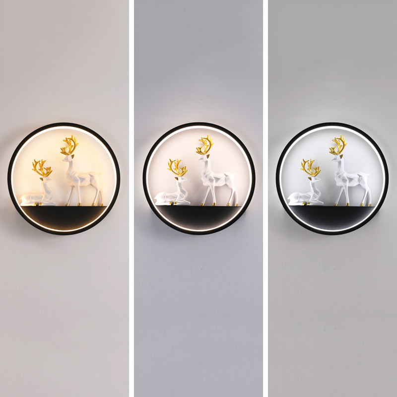 Lampade a parete in metallo circolare a 1 lutto moderno moderno lampada da monte per soggiorno