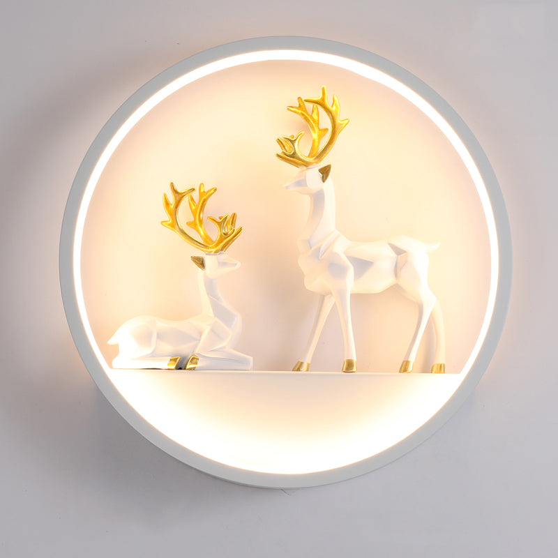 Lampade a parete in metallo circolare a 1 lutto moderno moderno lampada da monte per soggiorno