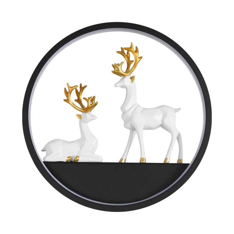 Lampade a parete in metallo circolare a 1 lutto moderno moderno lampada da monte per soggiorno