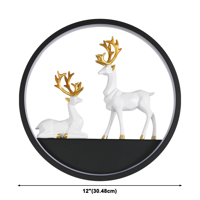 Lampade a parete in metallo circolare a 1 lutto moderno moderno lampada da monte per soggiorno