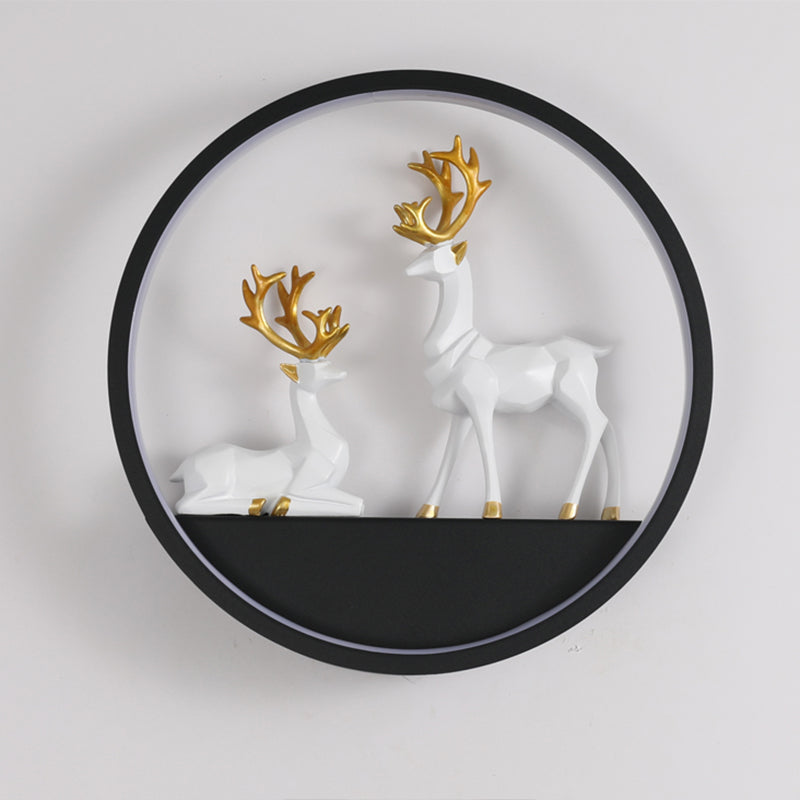 Lampade a parete in metallo circolare a 1 lutto moderno moderno lampada da monte per soggiorno