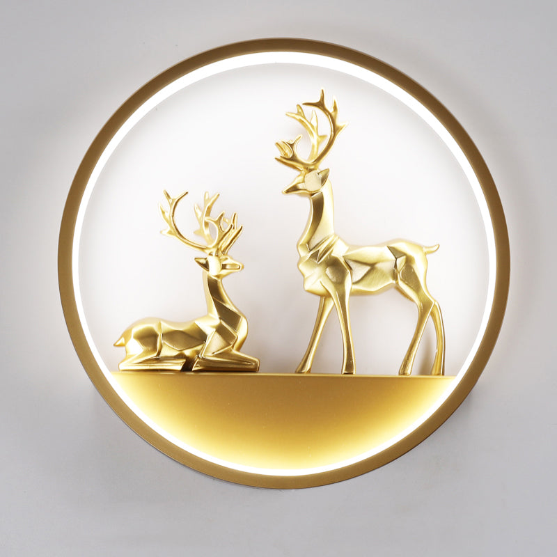 Lampade a parete in metallo circolare a 1 lutto moderno moderno lampada da monte per soggiorno