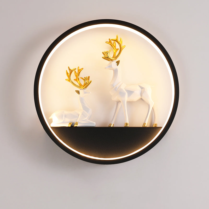 Lampade a parete in metallo circolare a 1 lutto moderno moderno lampada da monte per soggiorno