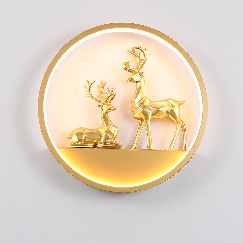 Lampade a parete in metallo circolare a 1 lutto moderno moderno lampada da monte per soggiorno