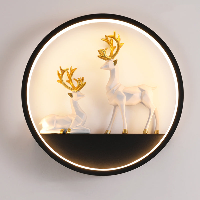 Lampade a parete in metallo circolare a 1 lutto moderno moderno lampada da monte per soggiorno