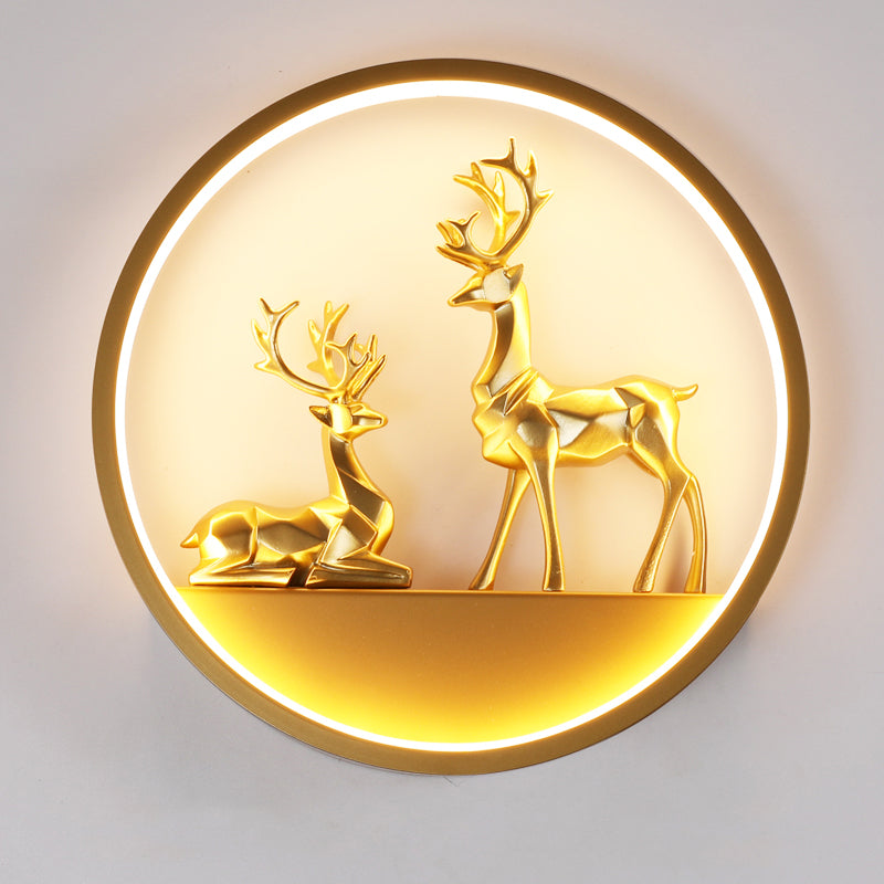 Lampade a parete in metallo circolare a 1 lutto moderno moderno lampada da monte per soggiorno