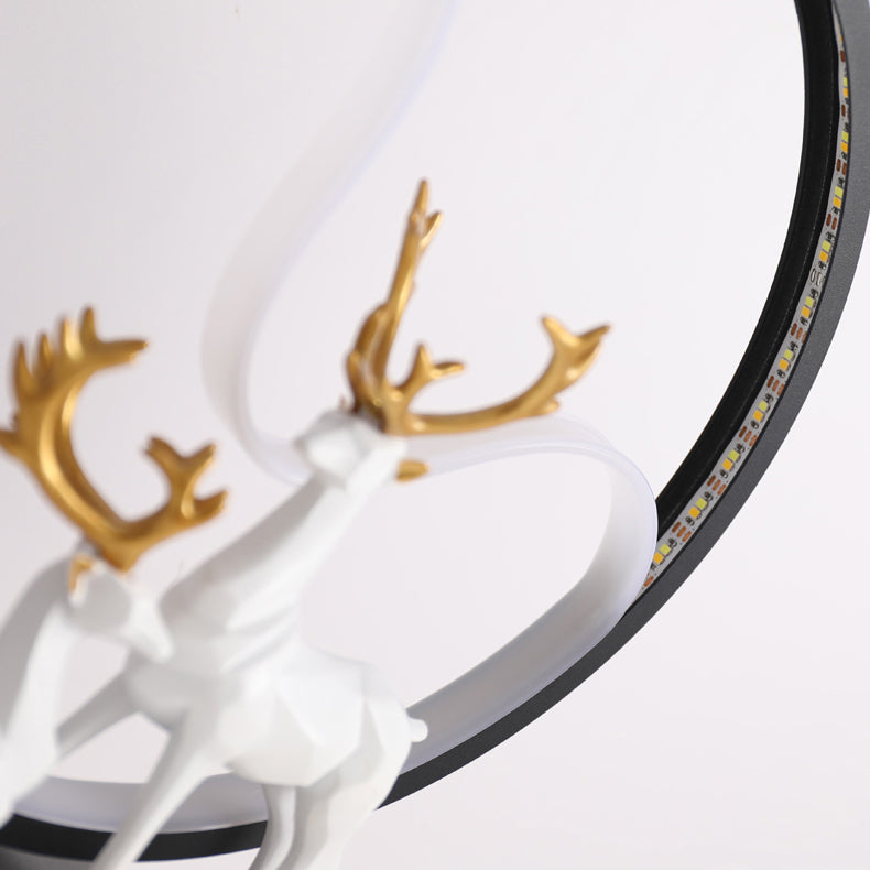 Lampade a parete in metallo circolare a 1 lutto moderno moderno lampada da monte per soggiorno