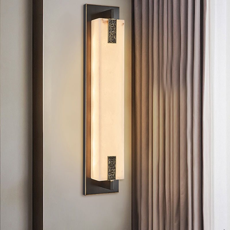 Lampade a parete rettangolari in metallo a 1 campo moderno lampada a monte per soggiorno