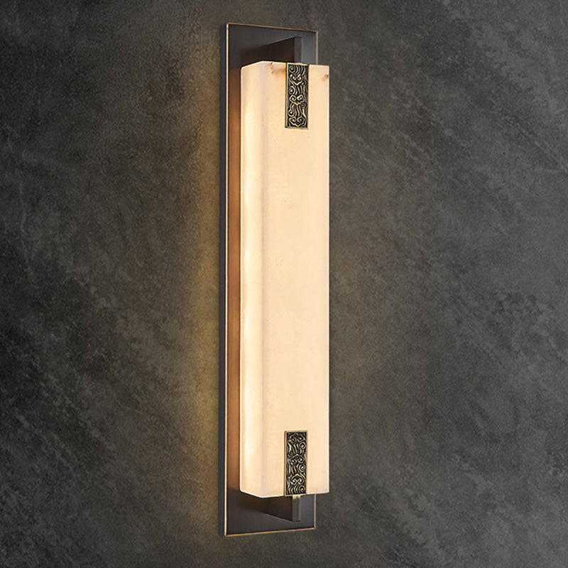 Lampade a parete rettangolari in metallo a 1 campo moderno lampada a monte per soggiorno