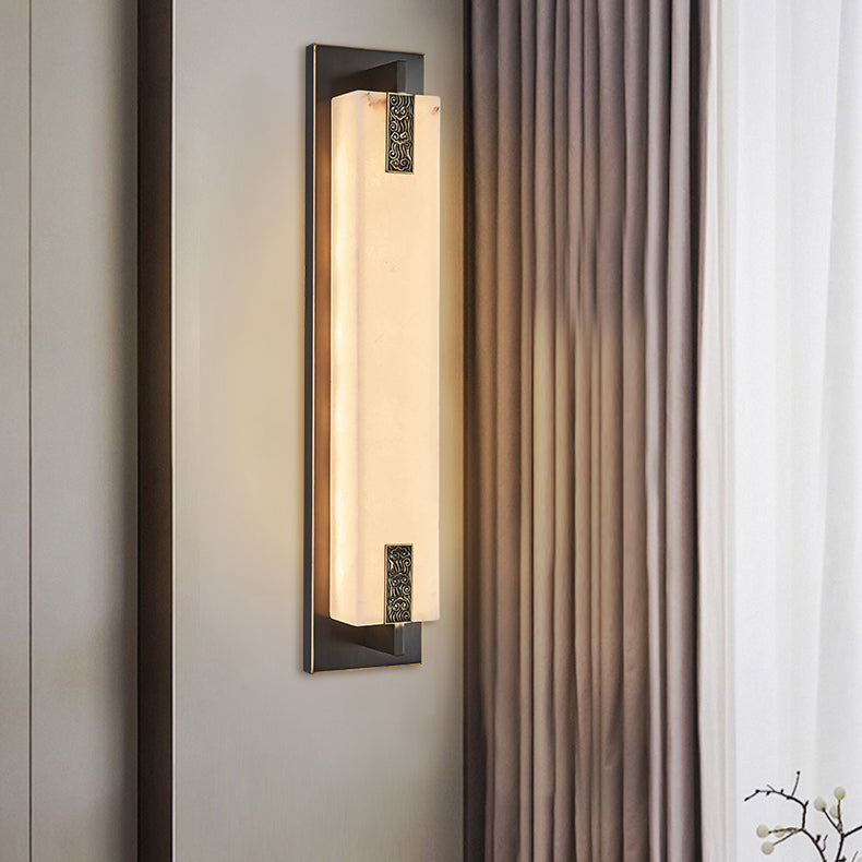 Lampade a parete rettangolari in metallo a 1 campo moderno lampada a monte per soggiorno