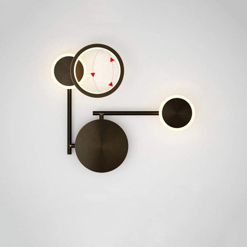 1-Light Modern Nordic Wall Lights Copper Wall Mounted Lamps for Bedroom