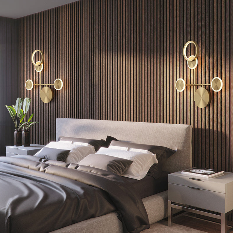 1-Light Modern Nordic Wall Lights Copper Wall Mounted Lamps for Bedroom