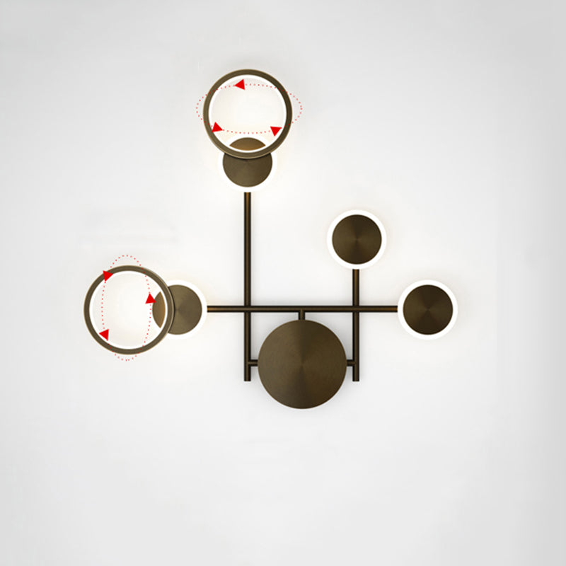 1-Light Modern Nordic Wall Lights Copper Wall Mounted Lamps for Bedroom